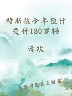 特斯拉今年预计交付180万辆