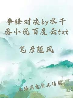 争锋对决by水千丞小说百度云txt