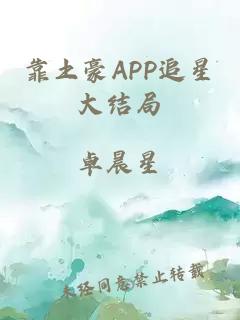 靠土豪APP追星大结局