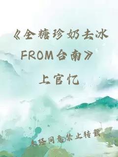 《全糖珍奶去冰FROM台南》